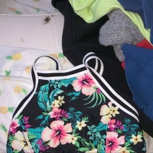 Cool floral bathing suit top
